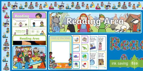 Eyfs Reading Area Classroom Set Up Pack Teacher Made