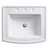 Kohler Archer Drop In Vitreous China Bathroom Sink In White With