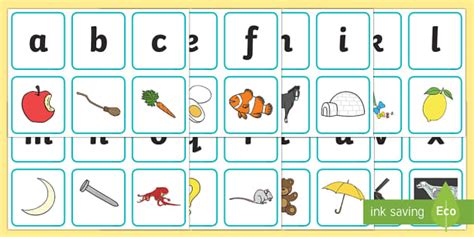 Printable Alphabet Cards With Pictures | Teaching Alphabet