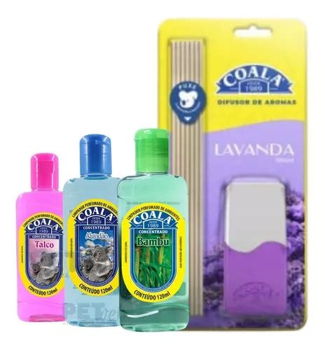 Kit Leo Coala Aromatizante Ambiente Difusor De Aromas