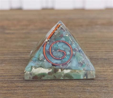 Small Mm Chrysocolla Coil Orgone Gemstone Pyramid Orgonite Ebay