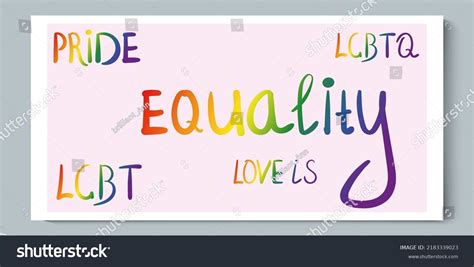 Set Gender Lgbt Doodle Rainbow Gradient Stock Vector Royalty Free