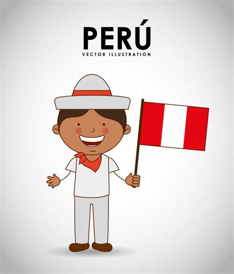 Peru Niño Vector Premium Fiestas Patrias Decoracion Dia Del Niño