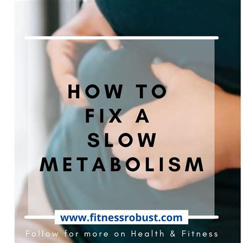 Metabolism Slows down with Age- How to Fix a Slow Metabolism ...