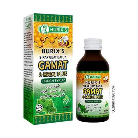 Hurixs Sirap Ubat Batuk Gamat And Madu Plus Cough Syrup 60ml Exp 03