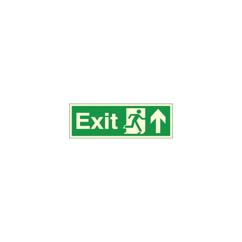 Photoluminescent Exit Arrow Up Signs Safety Signs From Parrs Uk