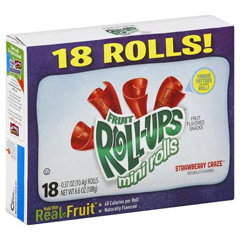 Betty Crocker Fruit Roll Ups Strawberry Craze Mini Rolls Shop Snacks And Candy At H E B