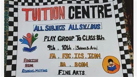 How To Draw Tuition Center Calligraphy Using Poster Color