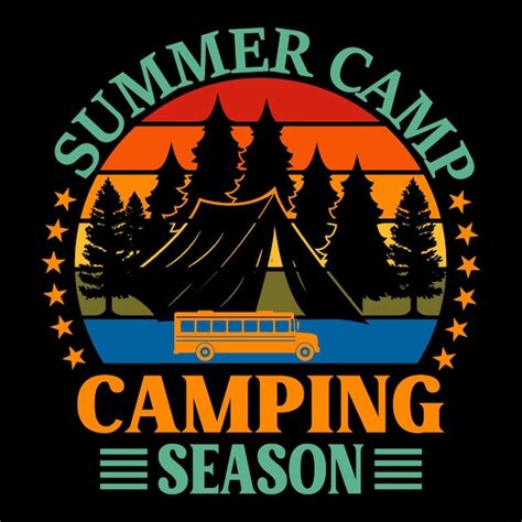 Dise O De Camiseta De Camping Vector Premium