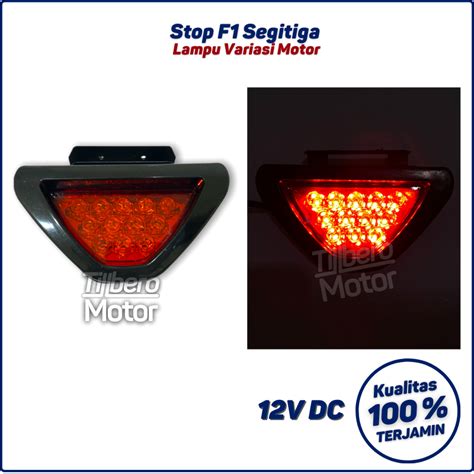 Lampu Rem Stop Belakang Kedip Led Segitiga F Stoplamp Kedip Strobo