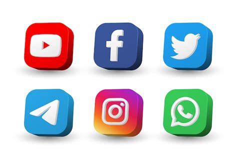 Colecci N De Iconos De Logotipo De Redes Sociales Aislado En Blanco