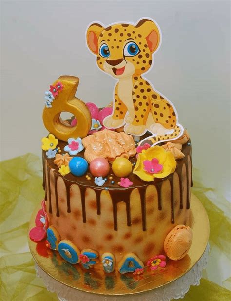 Cheetah Birthday Cake Ideas Images Pictures