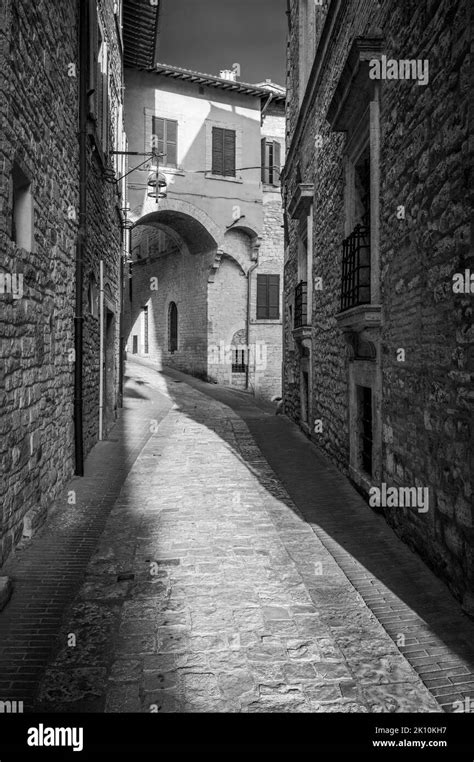 Assisi A Journey Through History And Religion Black And White Stock