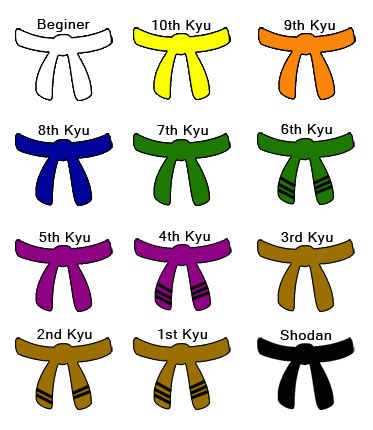 SVU SELF-DEFENCE: karate belts Order of CMAS