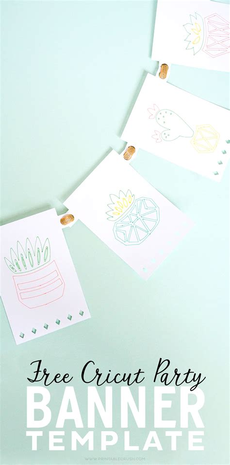 Free Cricut Party Banner Template - Printable Crush