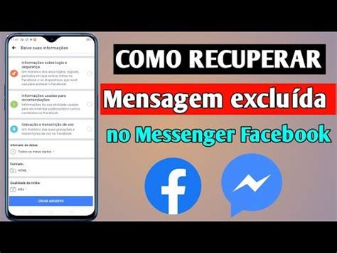 Como Recuperar Mensagens Exclu Das No Messenger Como Recuperar