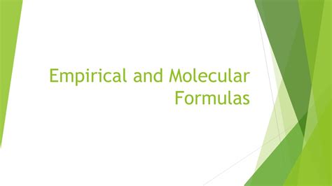 Ppt Empirical And Molecular Formulas Powerpoint Presentation Free Download Id232155