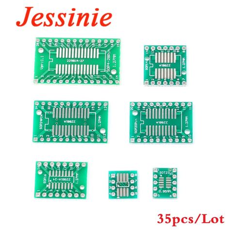 5pcs Lot Pcb Board Kit Smd Turn To Dip Adapter Converter Plate Sop Msop