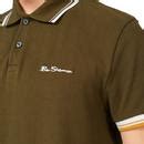 Ben Sherman Mod Tipped Signature Pique Polo Shirt In Khaki