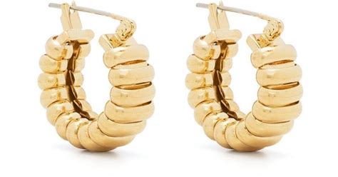 Laura Lombardi Mini Camilla Hoop Earrings In Gold Metallic Lyst