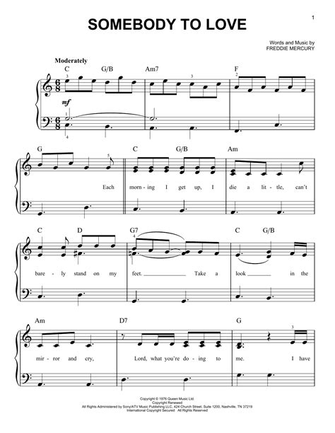 Somebody To Love | Sheet Music Direct