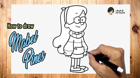 How To Draw Mabel Pines From Gravity Falls Youtube