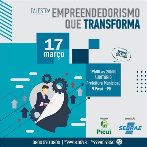 Sebrae Ir Promover Palestra Sobre Empreendedorismo E Oficinas No