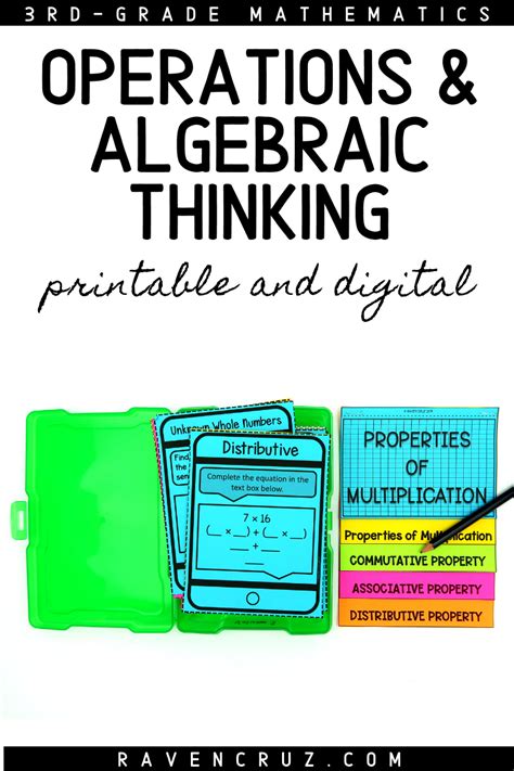 Operations And Algebraic Thinking Task Cards Volume Algebraic