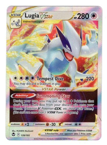 Pok Mon Tcg Lugia Vstar Silver Tempest Ultra Holo Rare Full Art