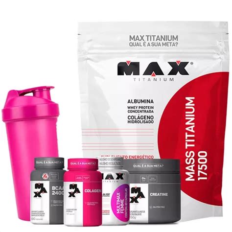 Combo Definição Muscular Feminina Brinde Max Titanium Parcelamento Sem Juros