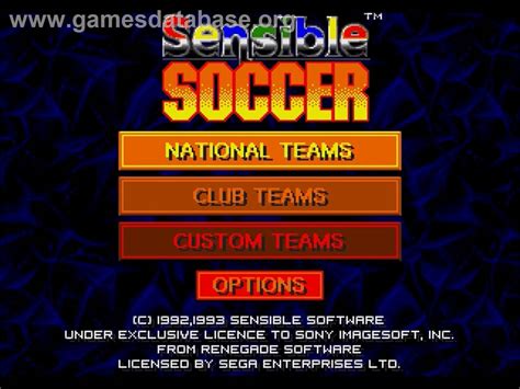 Sensible Soccer European Champions 9293 Edition Sega Genesis