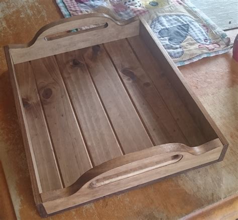 Handmade Wooden BBQ Tray Dining Tray Breakfast In Bed Tray Timber