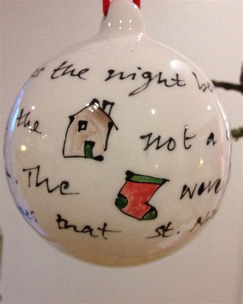 Hand Painted Ceramic Bauble Decoration Twas The Night Before