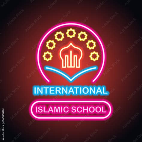 Islamic School Neon Sign Plank For Islamic International School