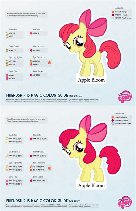 Apple Bloom Color Guide 20 Updated By Kefkafloyd On Deviantart