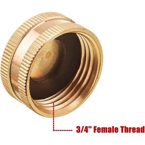 Garden Hose Female End Cap Brass Spigot Cap With Extra 12 Washers 34