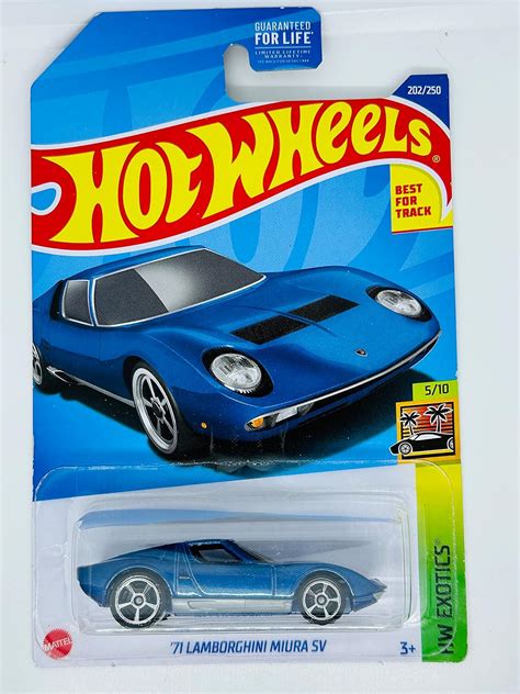 Hot Wheels Lamborghini Miura SV 71 Azul Exotics 202 250 Amazon