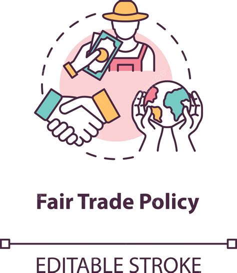 Fair Trade Policy Concept Icon Conceptual International Trade Vector