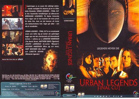 Urban Legends Final Cut Vhs Boa Video