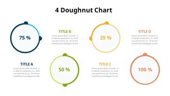 Four Steps Progress Donut Chart Animation Templates