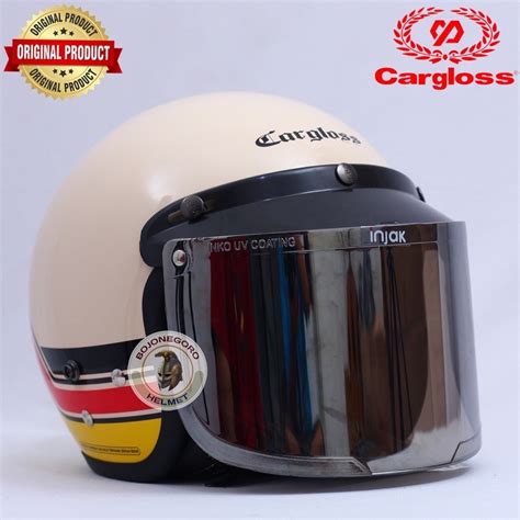 Jual Helm Cargloss Cfm Vintag Cream Helm Retro Helm Half Face Original