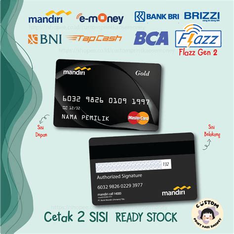 Jual Kartu E Money E Toll Kredit Card Gold Mastercard Black Mandiri