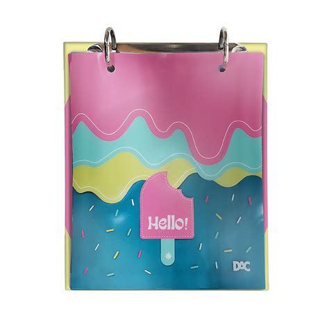 Mini Ficheiro Capa Em Pvc Cristal E Folhas G Dac Hello