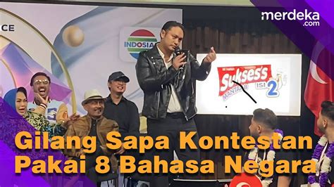 Kocak Gilang Dirga Sapa Kontestan Dacademy Asia Pakai Delapan