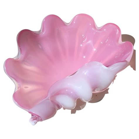 Vintage Murano 1960s Italian Bubble Gum Pink Alabastro Opal Ribbed Vase For Sale At 1stdibs