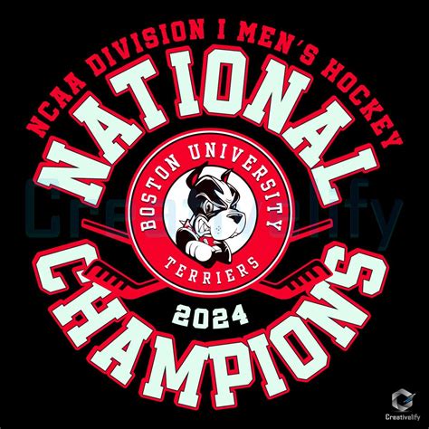 Boston University Hockey National Champions SVG - CreativeLify