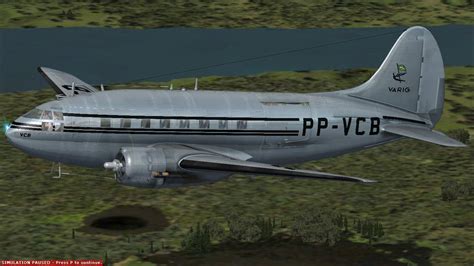 Texturas Brasileiras Varig Oc Curtiss C Commando Pp Vcb