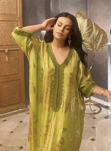 Pin By Couleurs Dorient On Gandoura Moroccan Fashion Moroccan