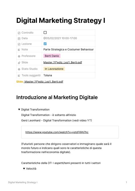 Digital Marketing Strategy I Digital Marketing Strategy I Controllo