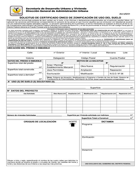 Certificado De Uso De Suelo Pdf Form Fill Out And Sign